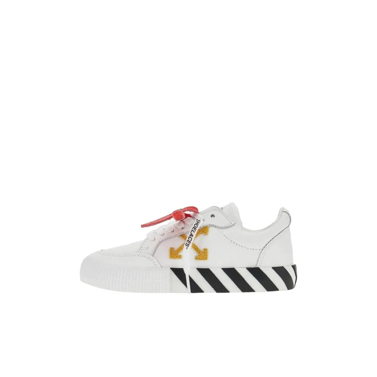 OFF WHITE Zip Tie Low Top Kids' Skateboarding Shoes White Kids'