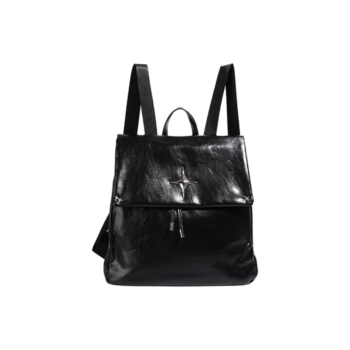 NOMK ПУ (полиуретан) Рюкзак Стандартный Женский Черный