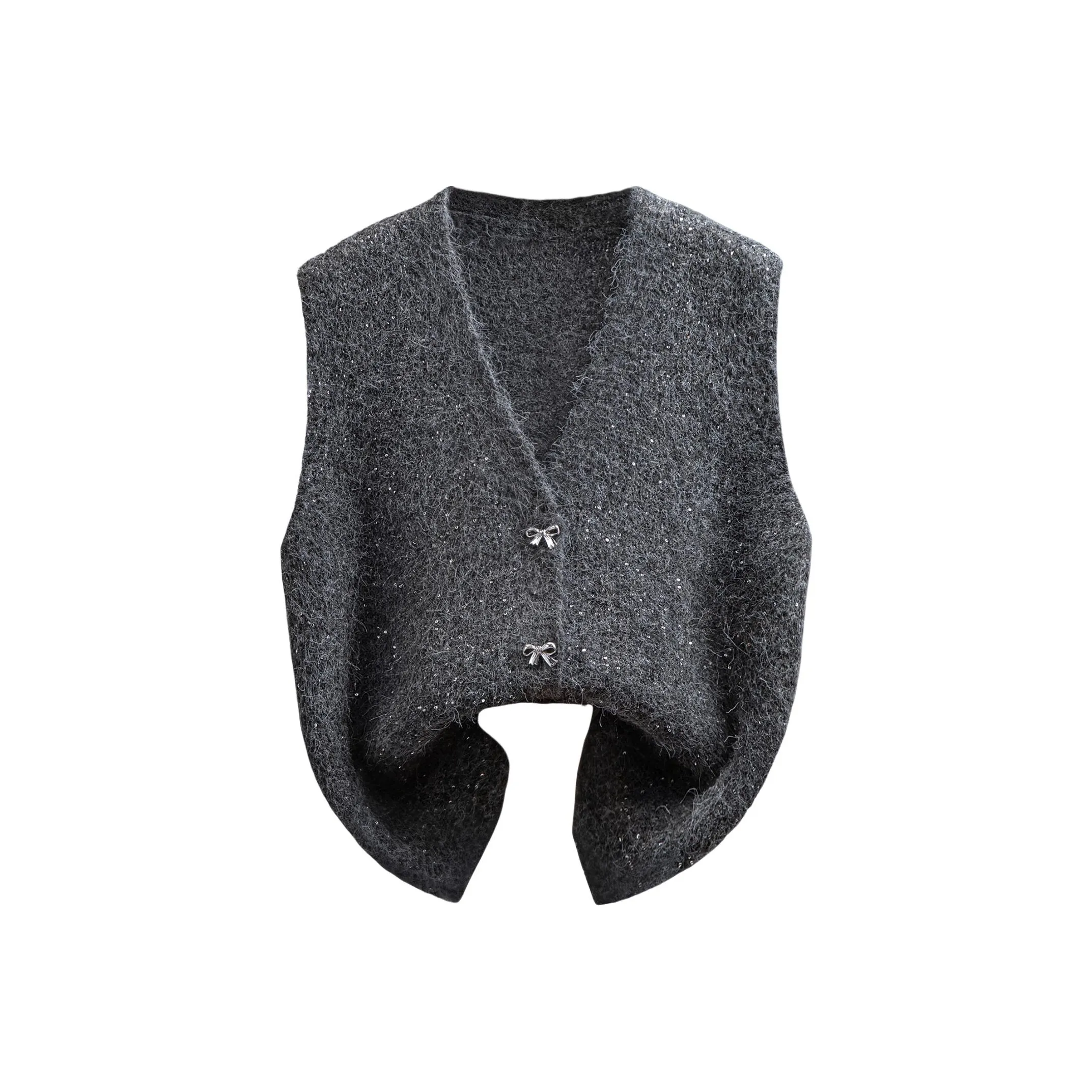 Cypress House Темно-серый Женский жилет