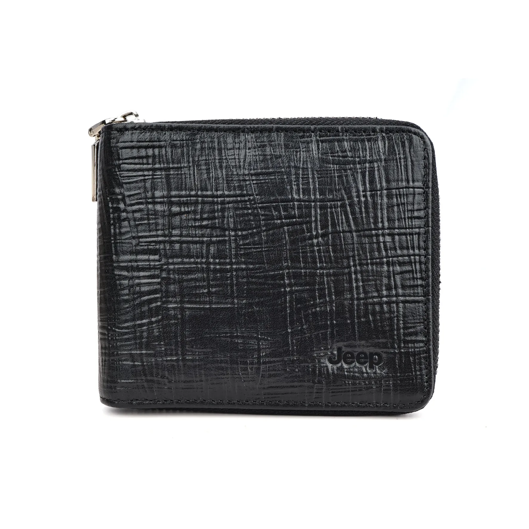 JEEP Натуральная кожа Держатель для карт Кошелек Стандартный Унисекс Черный