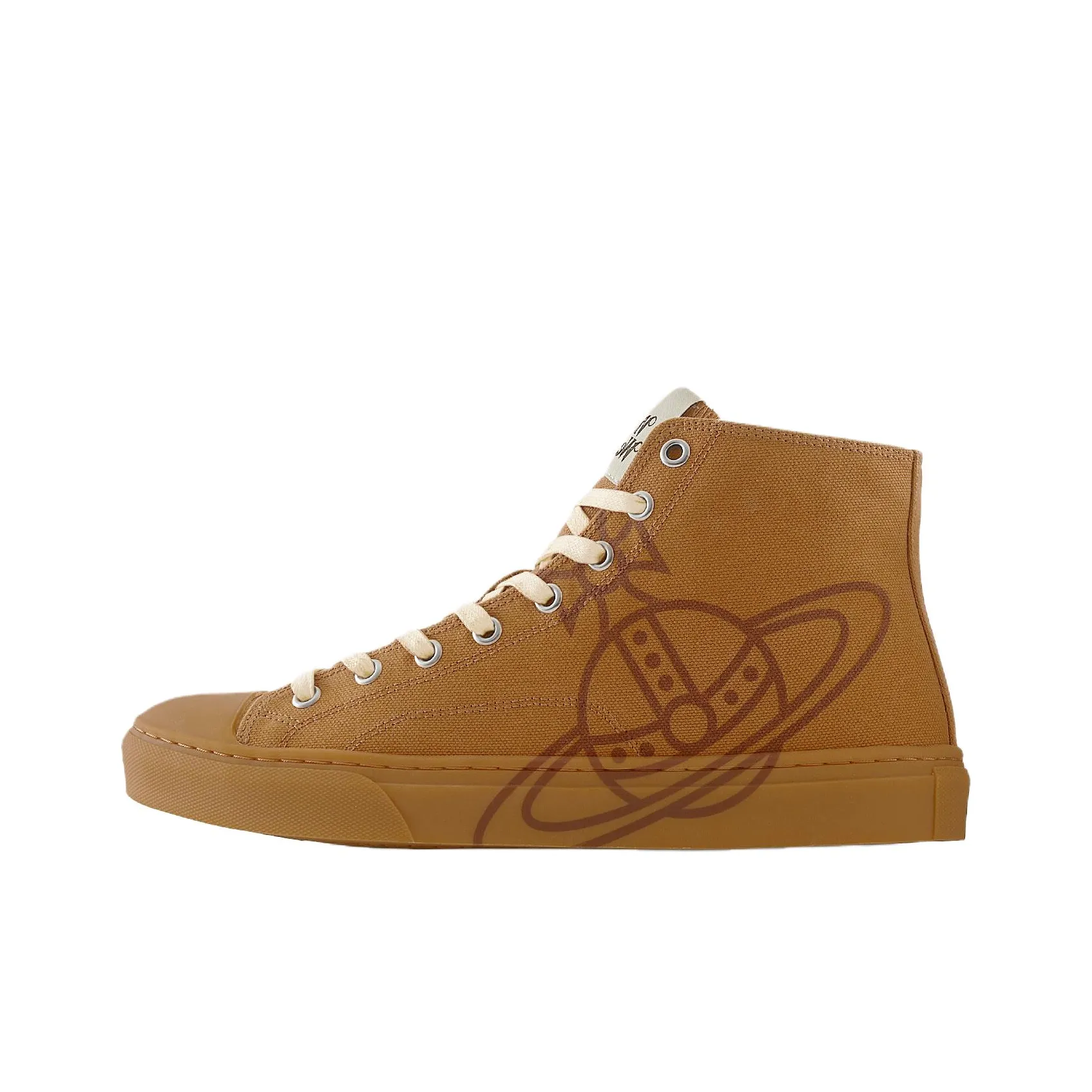 Vivienne Westwood Canvas Shoes Men High Top Brown