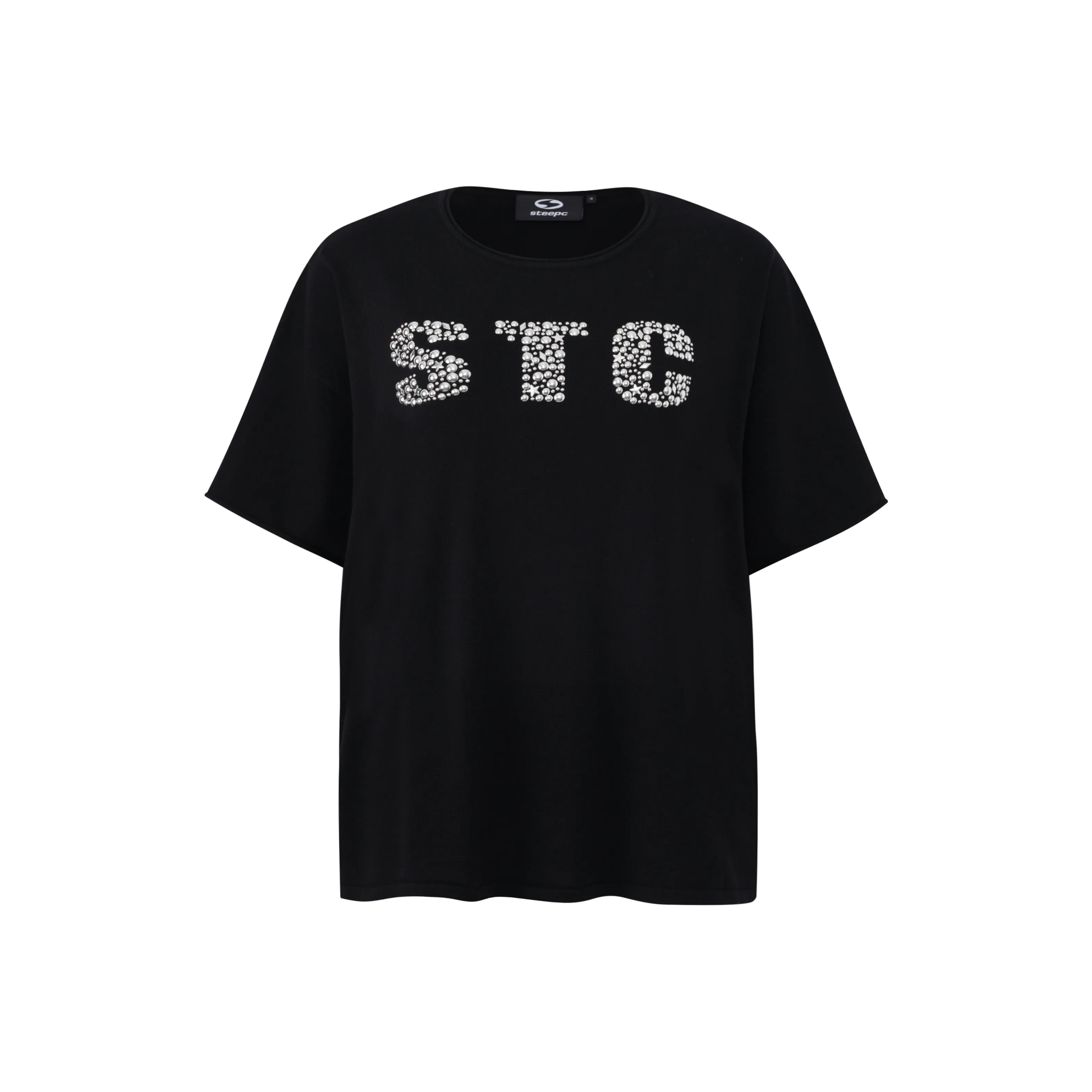STEEPC Круглый вырез Свободный крой Рубашка Унисекс