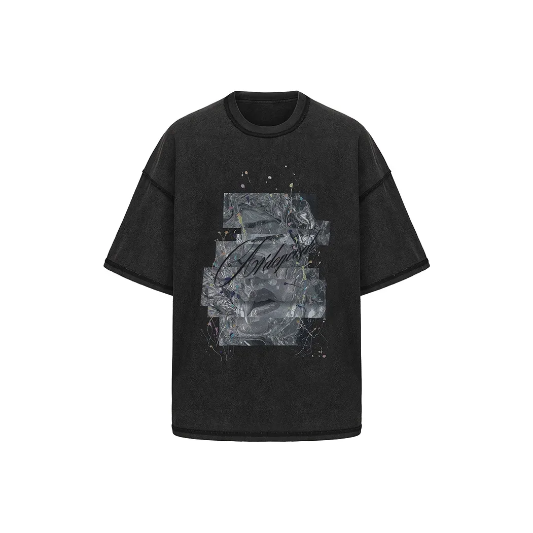 ARDENCODE Винтажная черная унисекс футболка