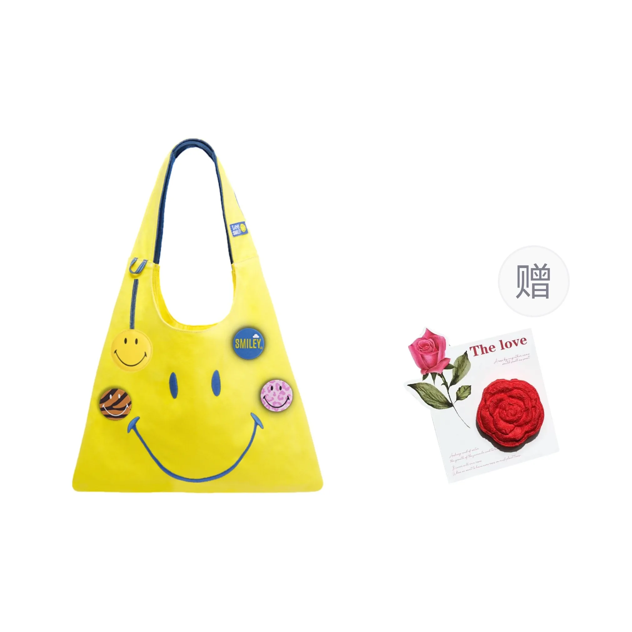 Lee Smiley® Collaboration Fabric Shoulder Bag Regular Unisex Yellow
