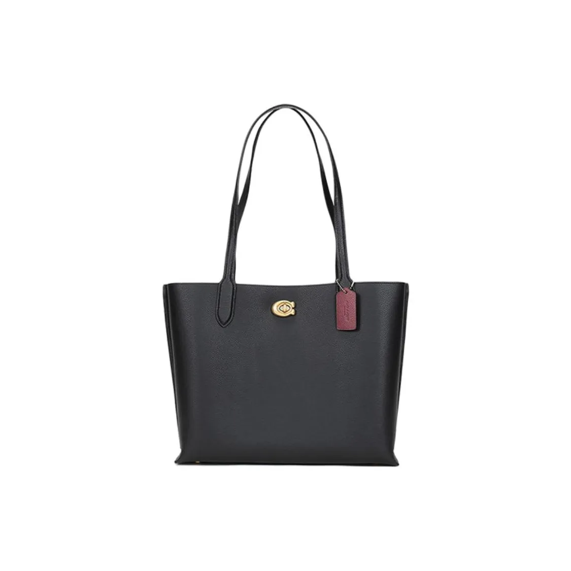COACH Leather Tote Bag Shopping Bag Handbag Shoulder Bag Women's Black