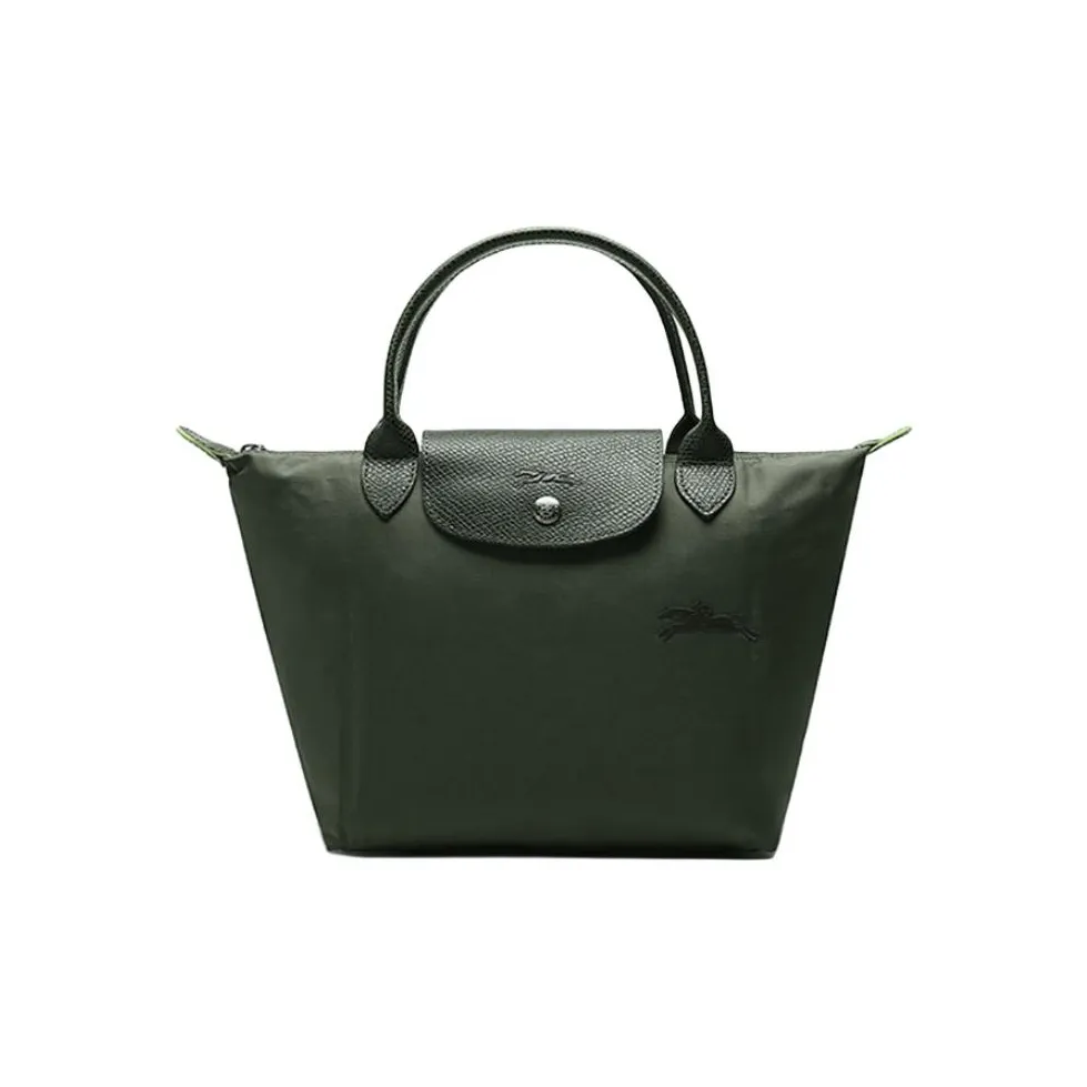 LONGCHAMP Le Pliage Green Eco Friendly Canvas Bag, Dumpling Bag, Handbag Trumpets Women's Forest Green