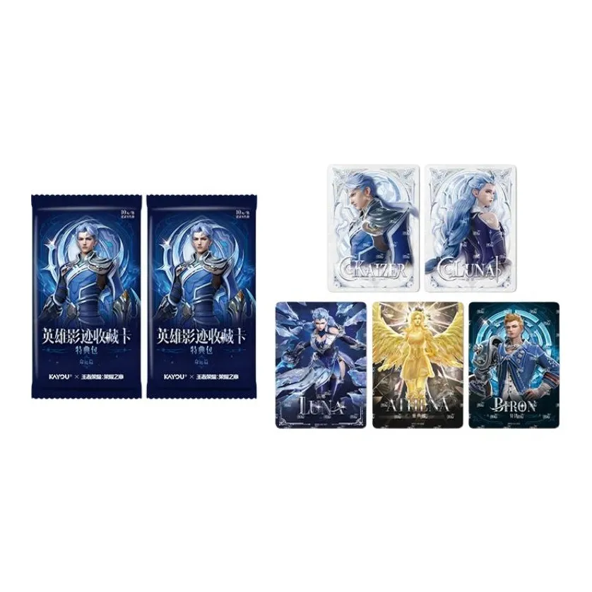 KAYOU x HONOR OF KINGS Luna Броня Железо Athena Hero Trace Дуэльные Карты 10 Сумки Коробка