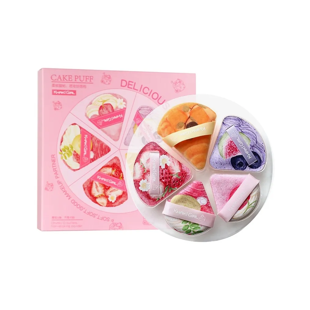 KHAKI GIRL Торт Розовый Коробка 5 пар Настройка Пудра Бесплатно Легко наносится Мягкая текстура