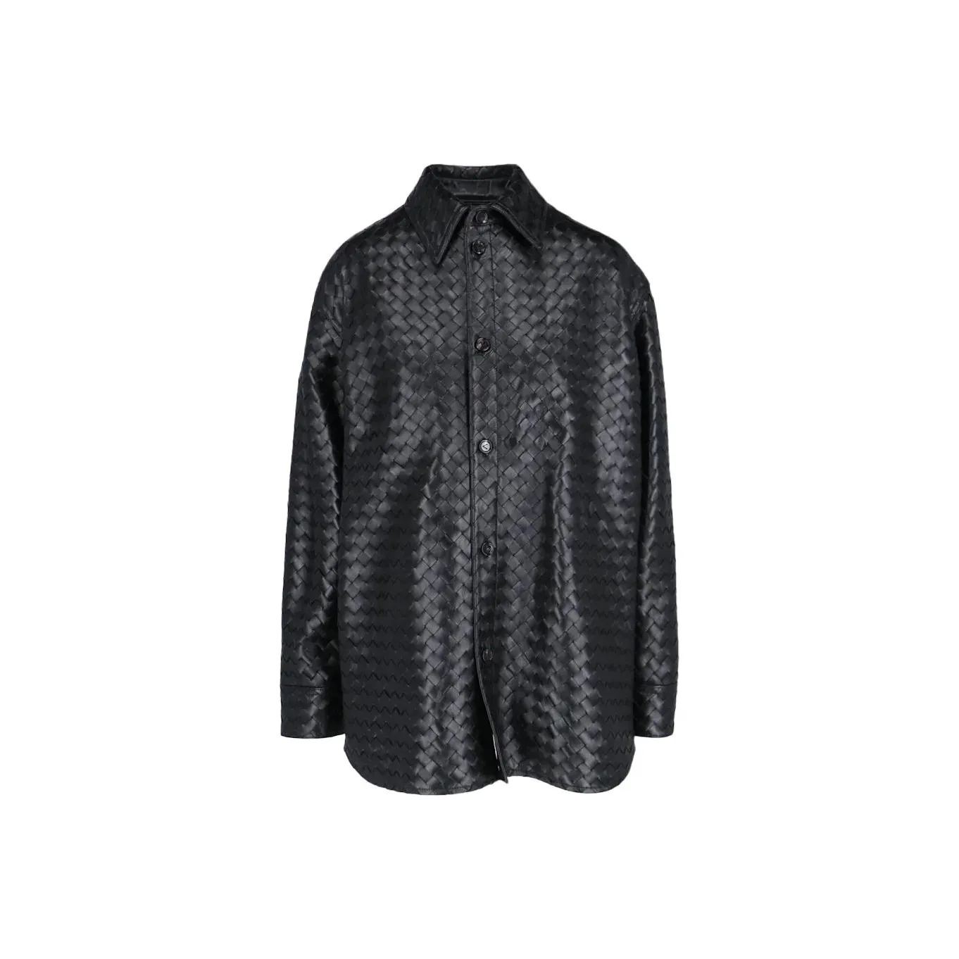 Bottega Veneta Intrecciato Leather Overshirt