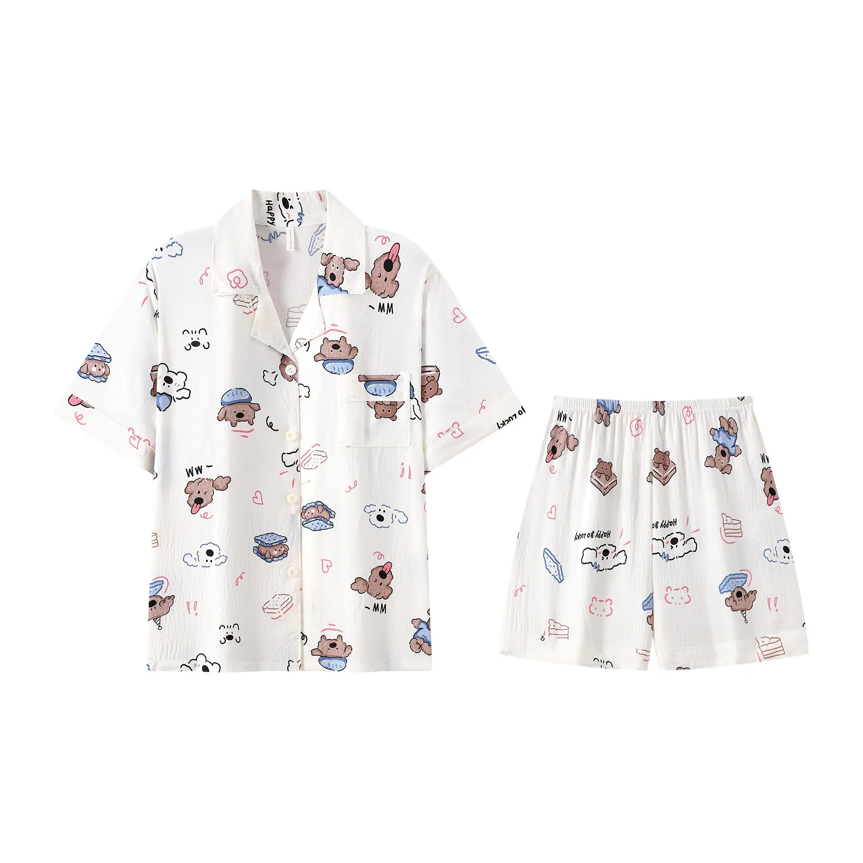 Gongdie Белый Женские Пижамные Комплекты