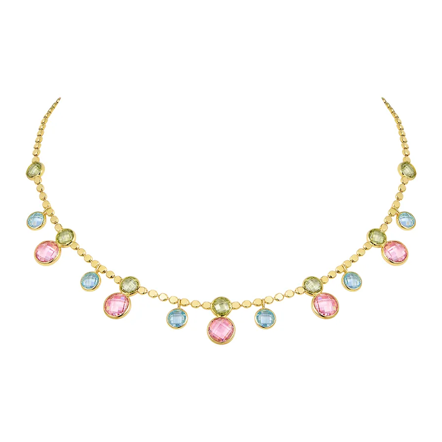 ZEGL Медное покрытие ожерелья из 14 каратного золота женские