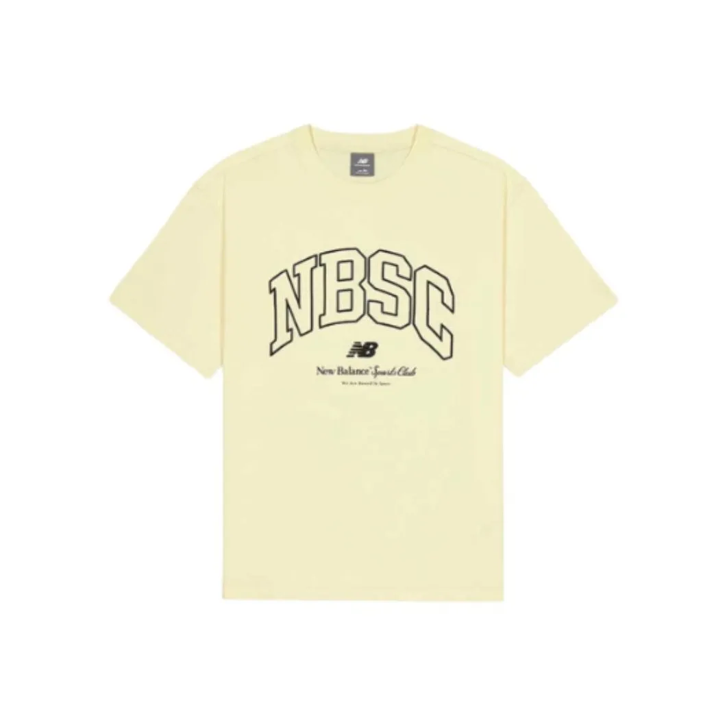 New Balance совместная продукция Светло-желтая мужская футболка с коротким рукавом