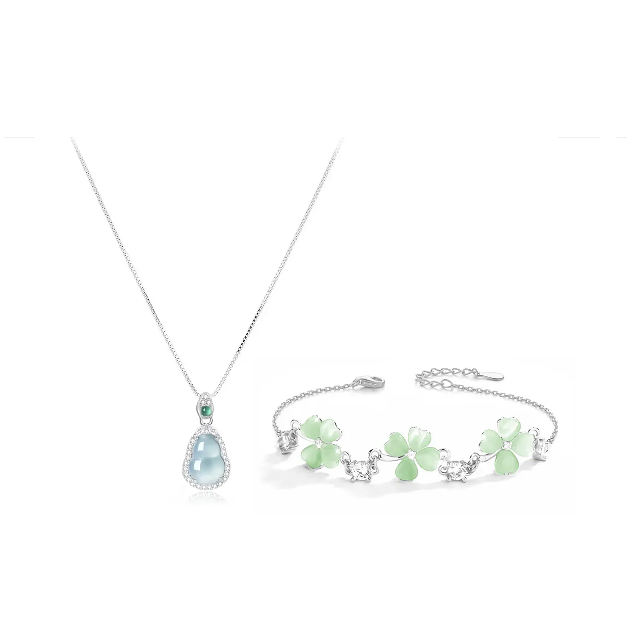 GIFU Цветное глазурное нефритовое ожерелье для женщин