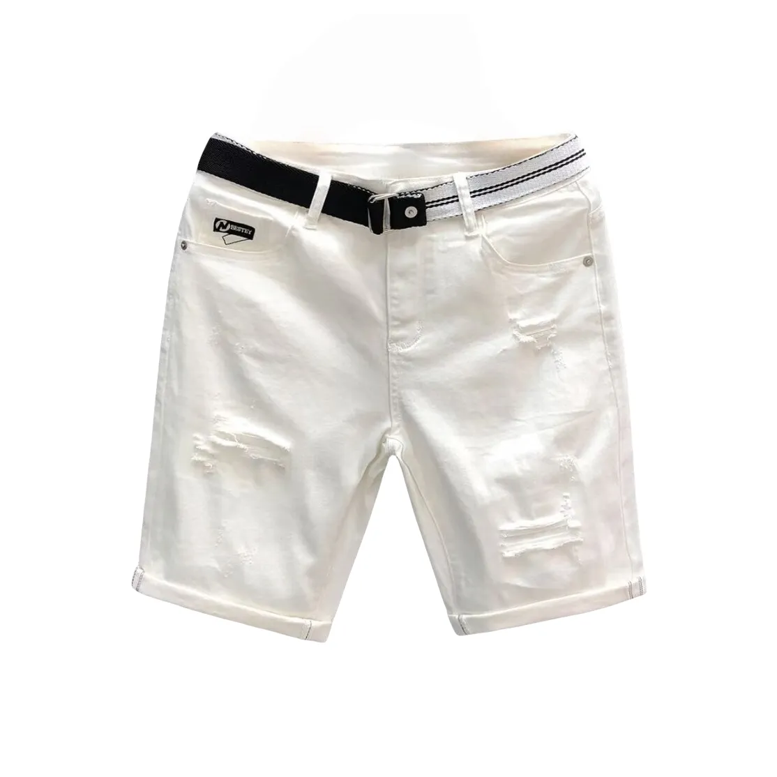 ZMHT Белый Унисекс Джинсовые шорты