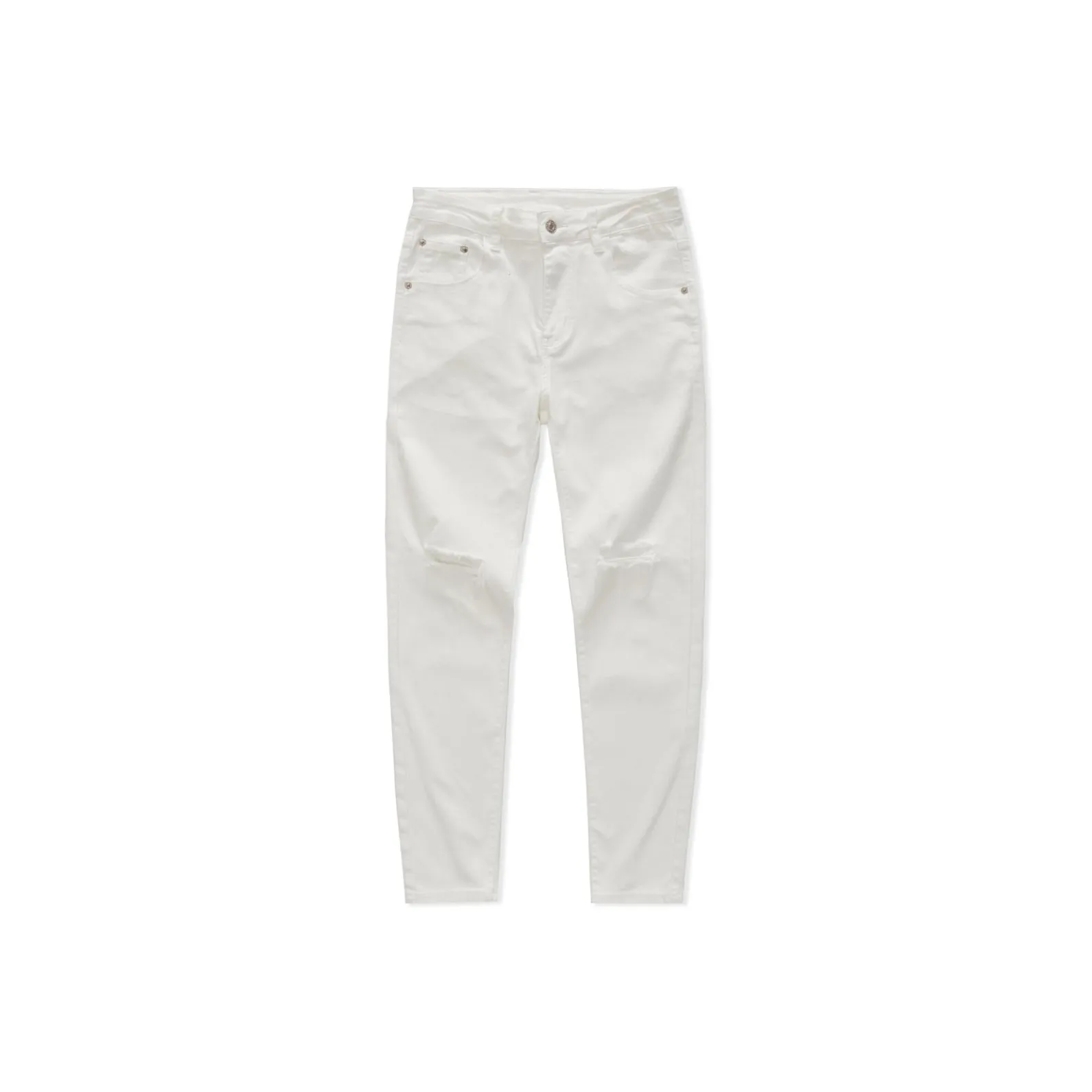 JIKENDI Белый Рваный Мужской Джинсы