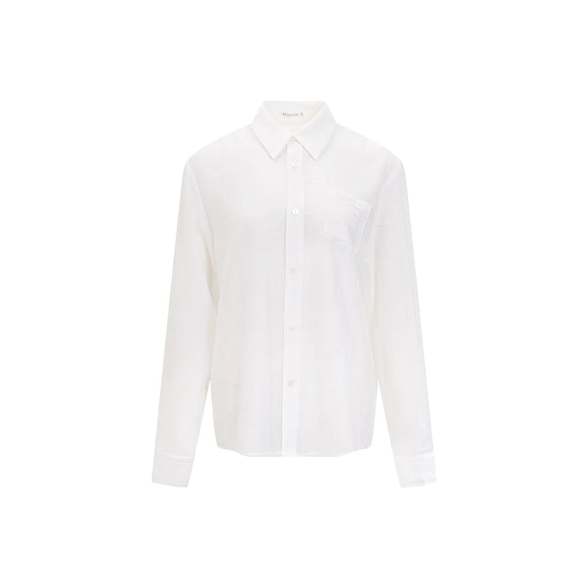 Ariseism Свободный крой Прозрачный Длинный рукав Рубашка Женская ОСЕННИЙ Топ Женский