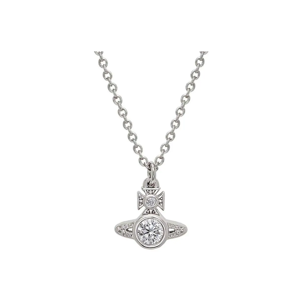Vivienne Westwood Brass Pendant Necklaces Unisex Silver