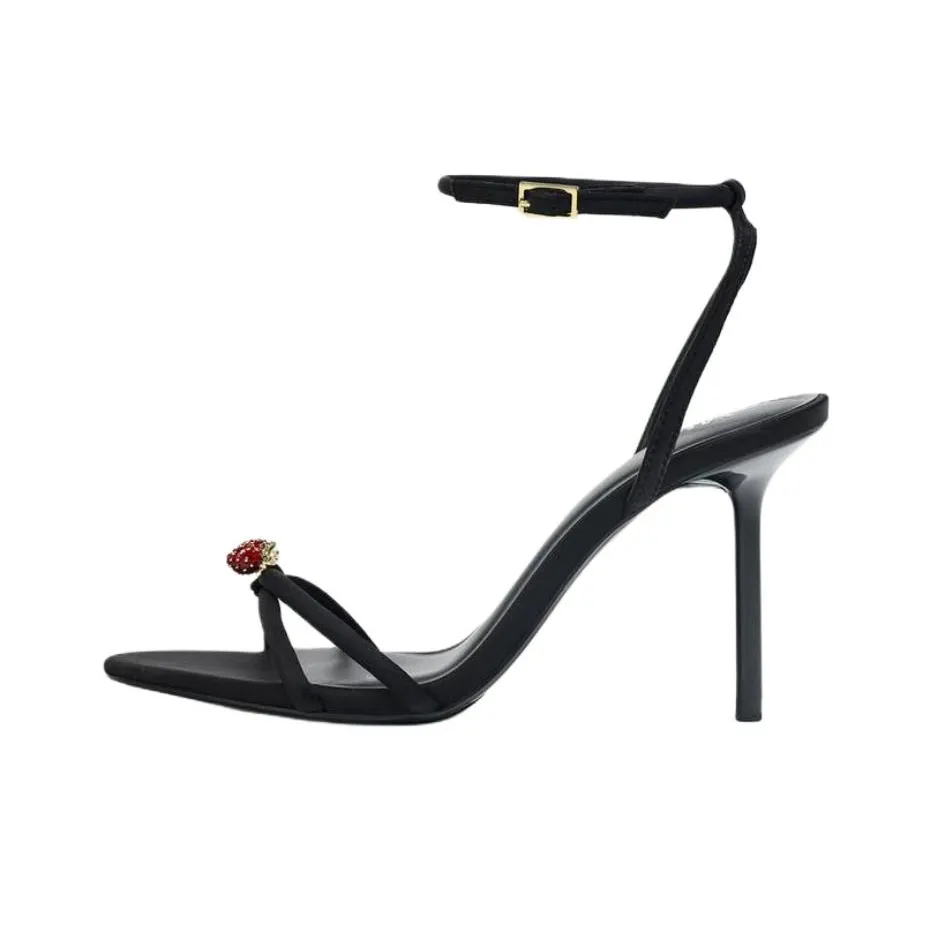 ZARA One Ремень Сандалии 10 см Женские Черный