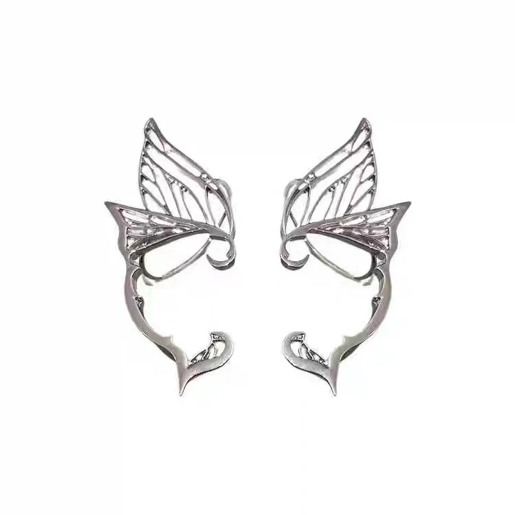 Вегетарианский сплав Нижняя заколка Серьги On Женские