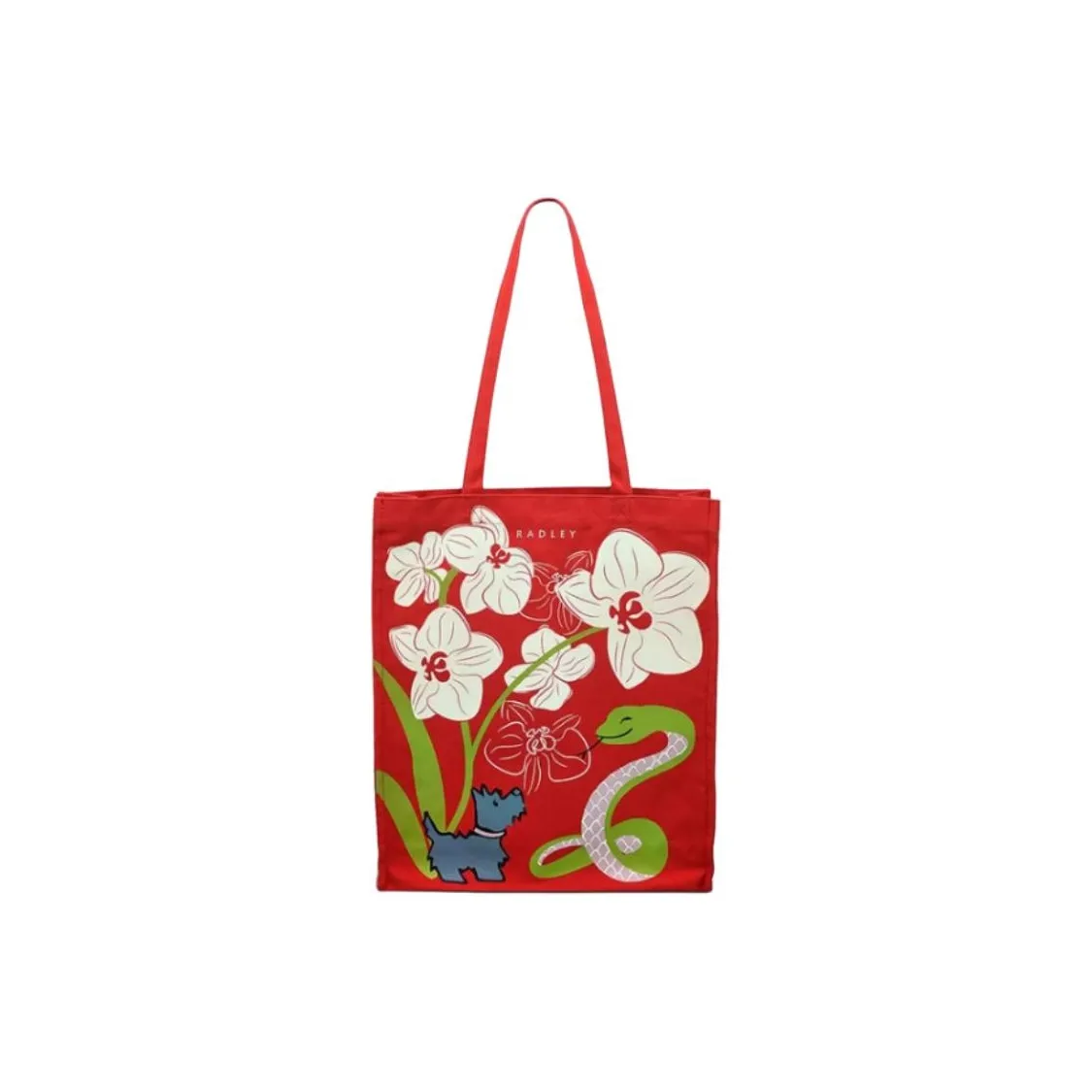 RADLEY Холст Тоут Сумка Сумка для покупок Сумка Сумка через плечо Средняя Женская Красная