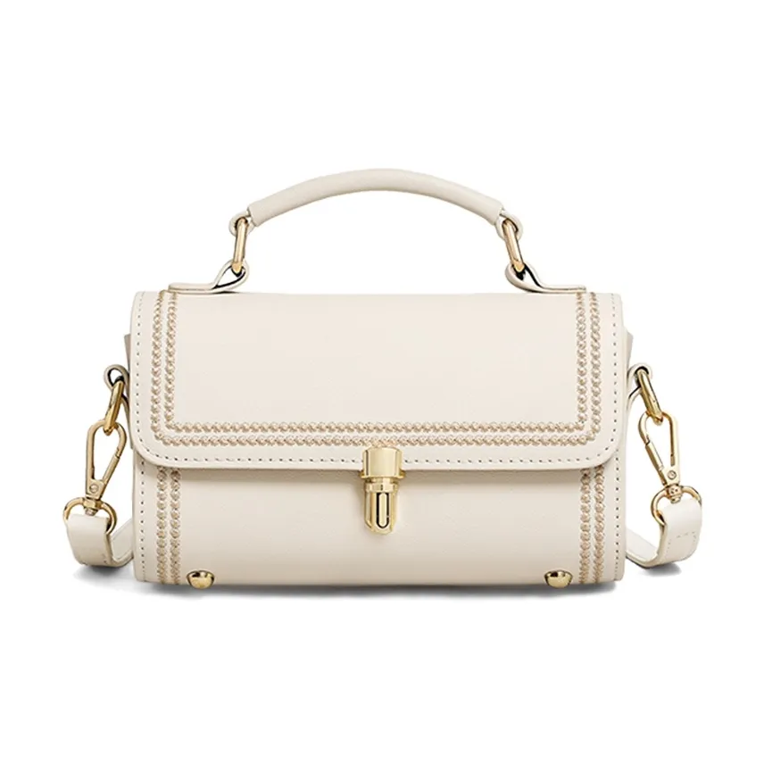 Crtnzo Kroez Коровья кожа Сумка через плечо Стандартная Женская Белая