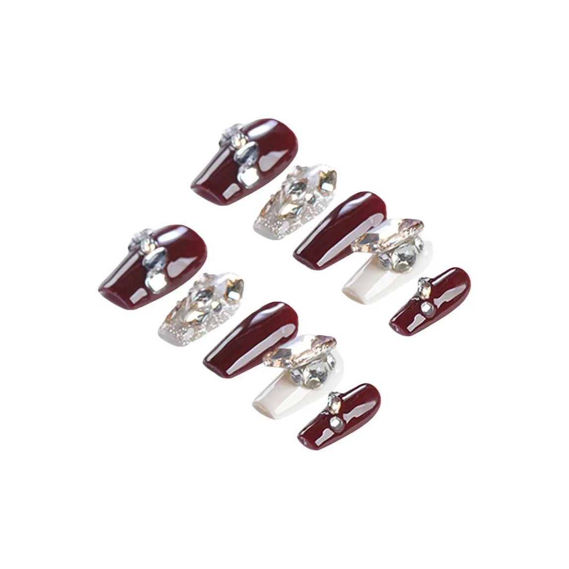 YIYIHE Мягкий DIVA Стиль Роскошь Сверкающий страз MID Длина Укороченный Короткий Квадрат Круглый Красный Белый Jump Цвет