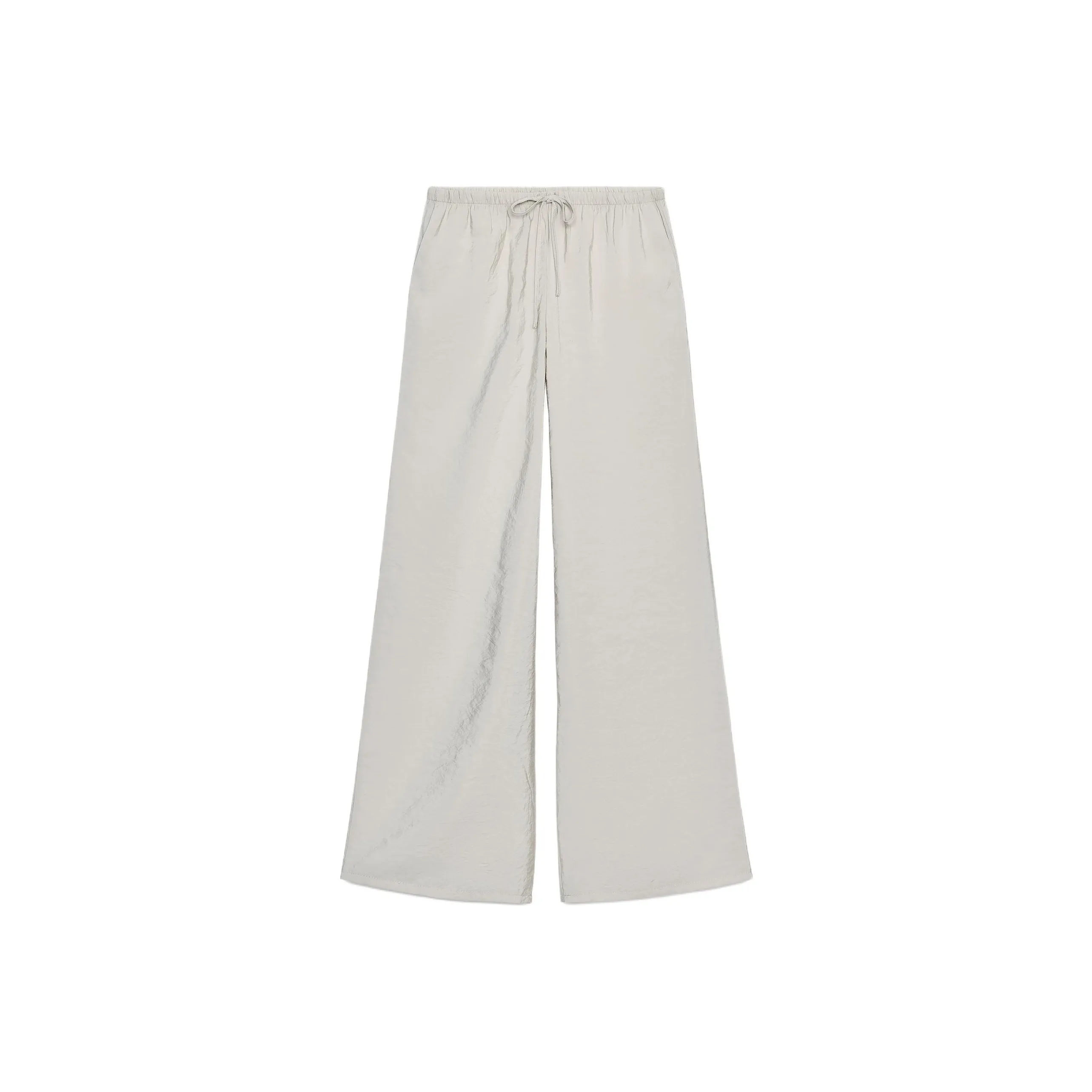 ZARA Ледяно-белые Женские Повседневные Брюки