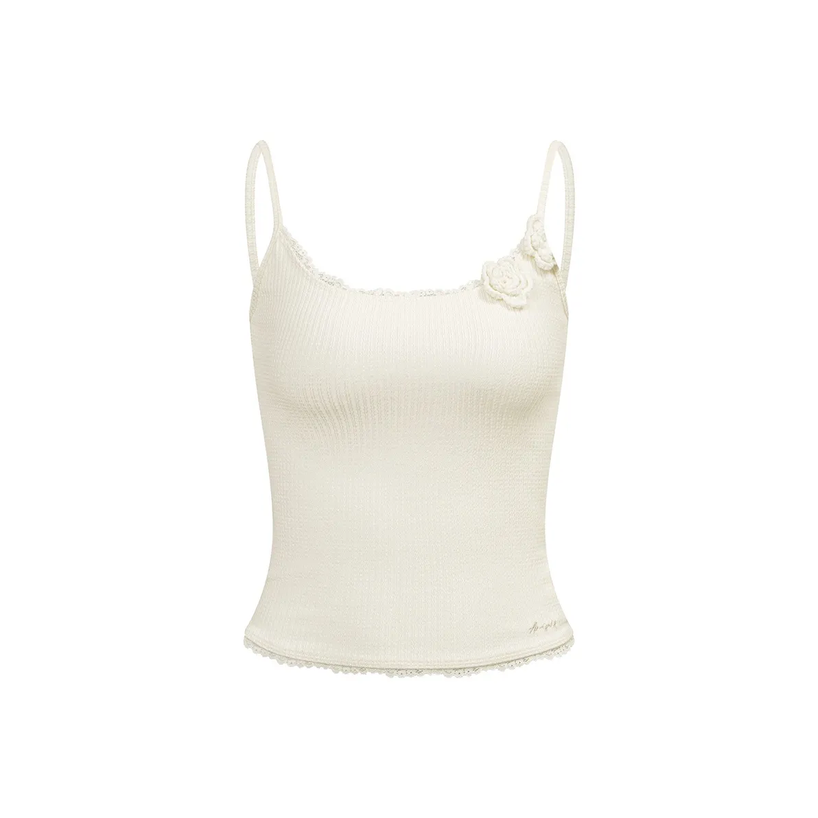 Ariseism Дизайн Цветочный Кружево Топ на бретелях Женские Лето Облегающий крой Топ Женские