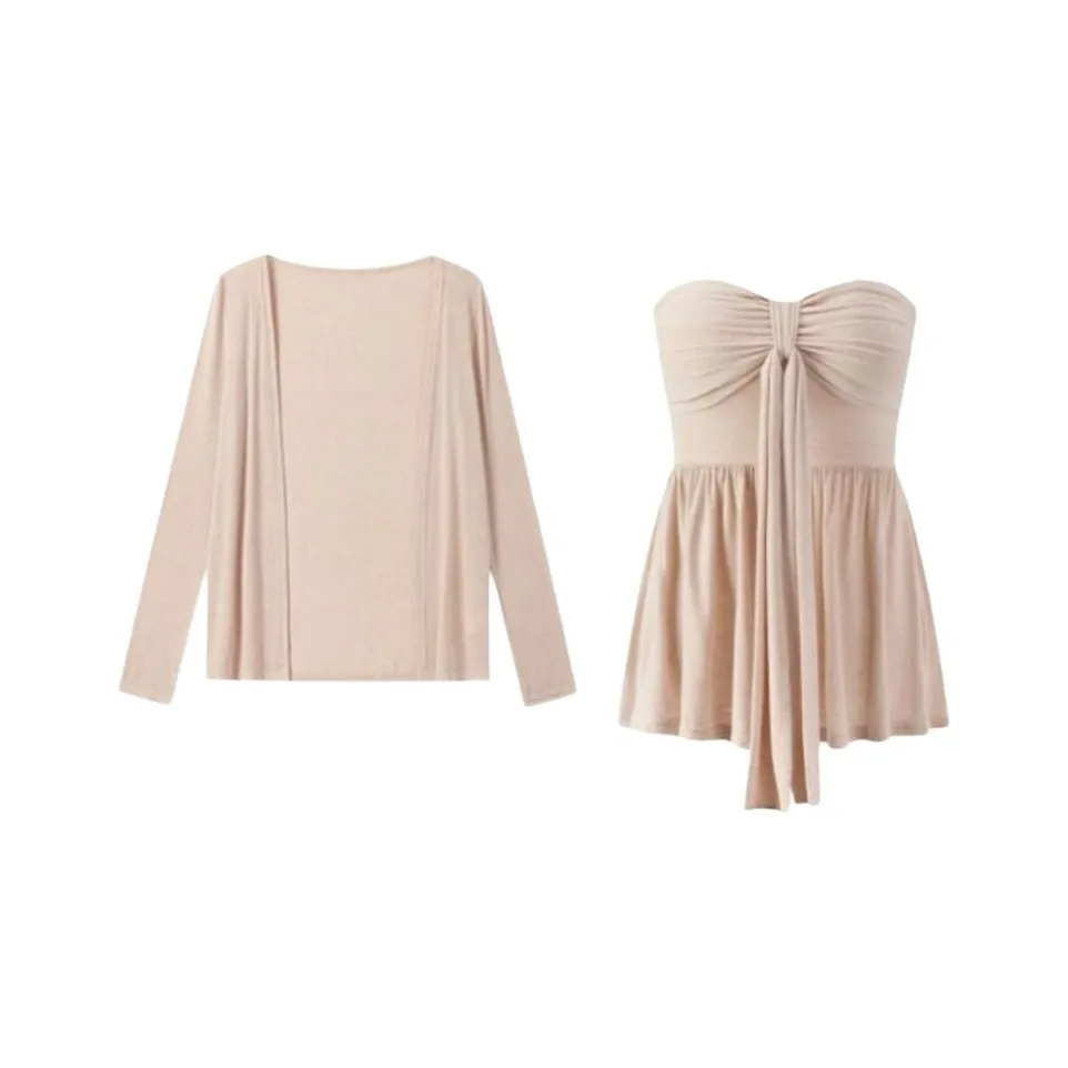 Icicofficial Розовый Двухкомпонентный Набор Женские Комплекты с Юбкой