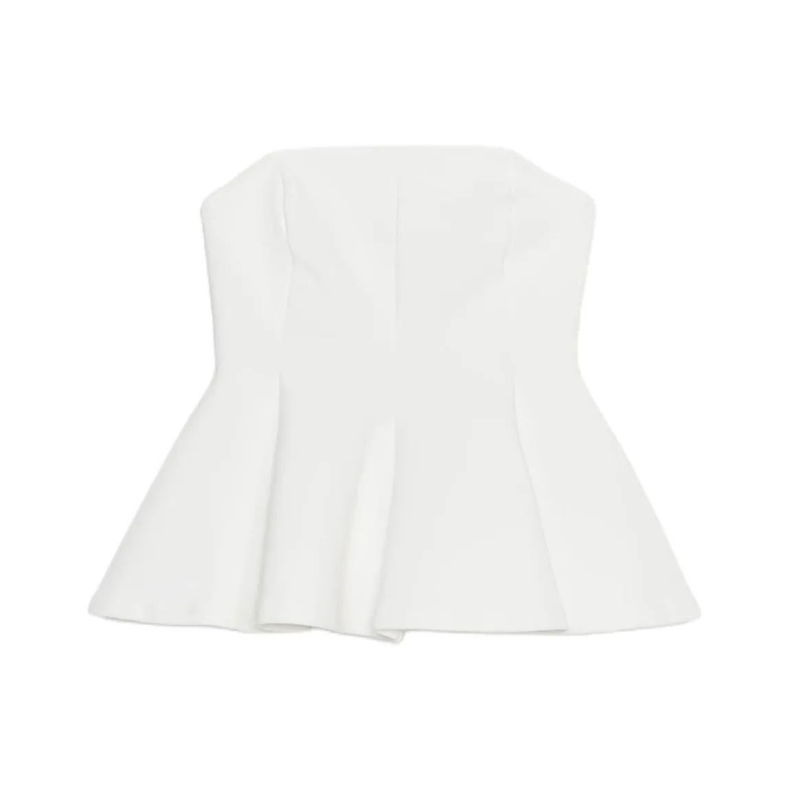 ZARA Белый Женские Топы без бретелек