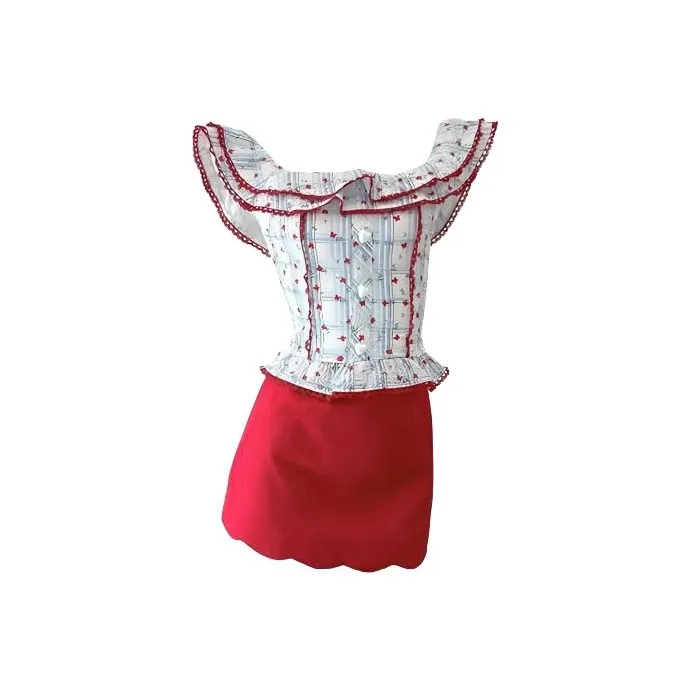 HUINIAN Белый топ + Красная юбка Женские комплекты с юбкой