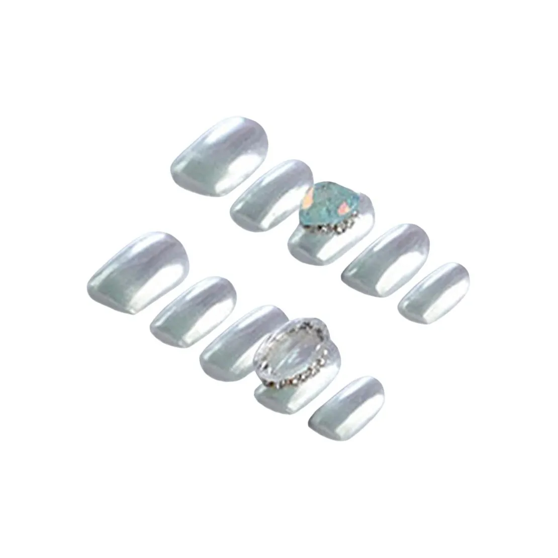 YIYIHE Сердце Ромб Кошачий глаз MID Длина Укороченный Короткий Квадрат Круглый Синий Однотонный