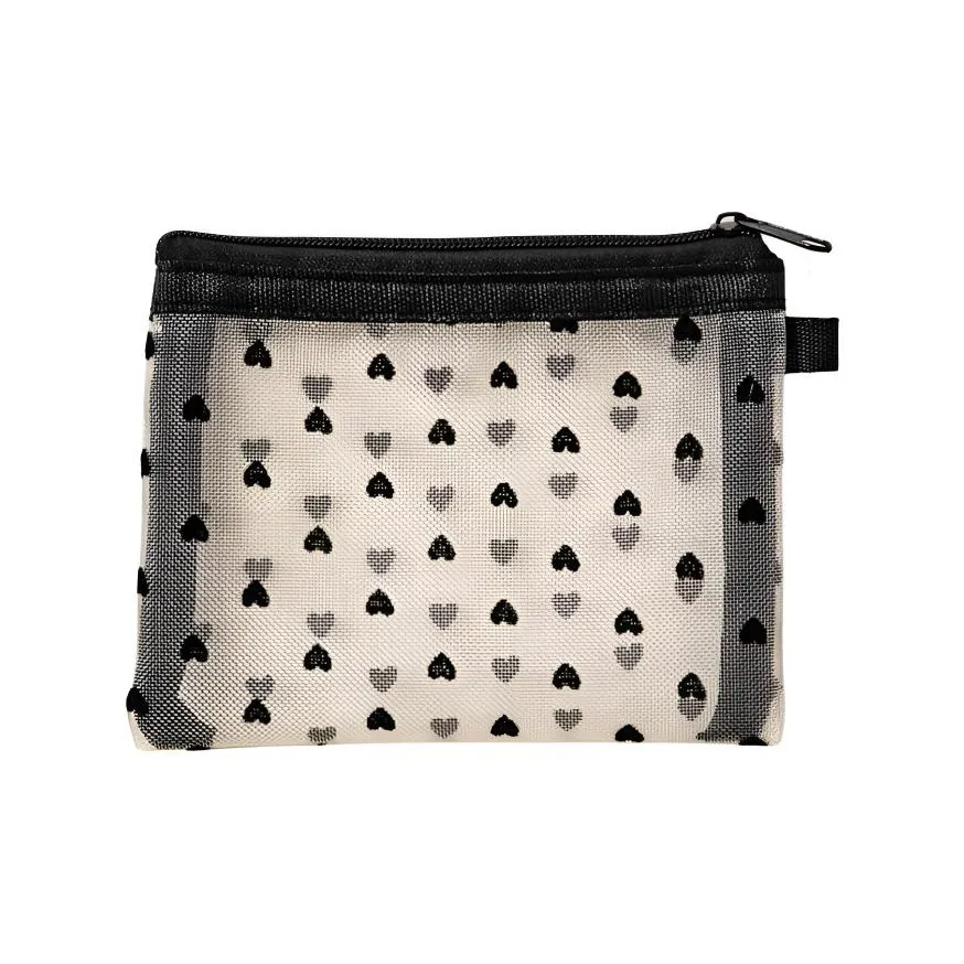 MUXI BABY Heart Gauze Косметичка Заправка для губного блеска Чехол для карт Портативный мешочек для украшений Официальный товар