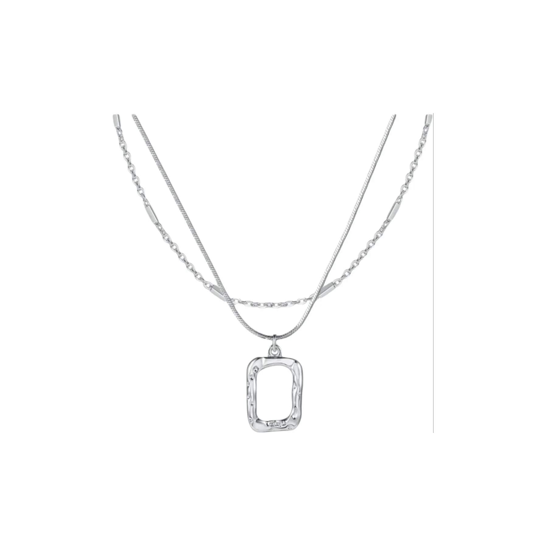 Abyb Charming Rhodium Plated Necklaces Unisex