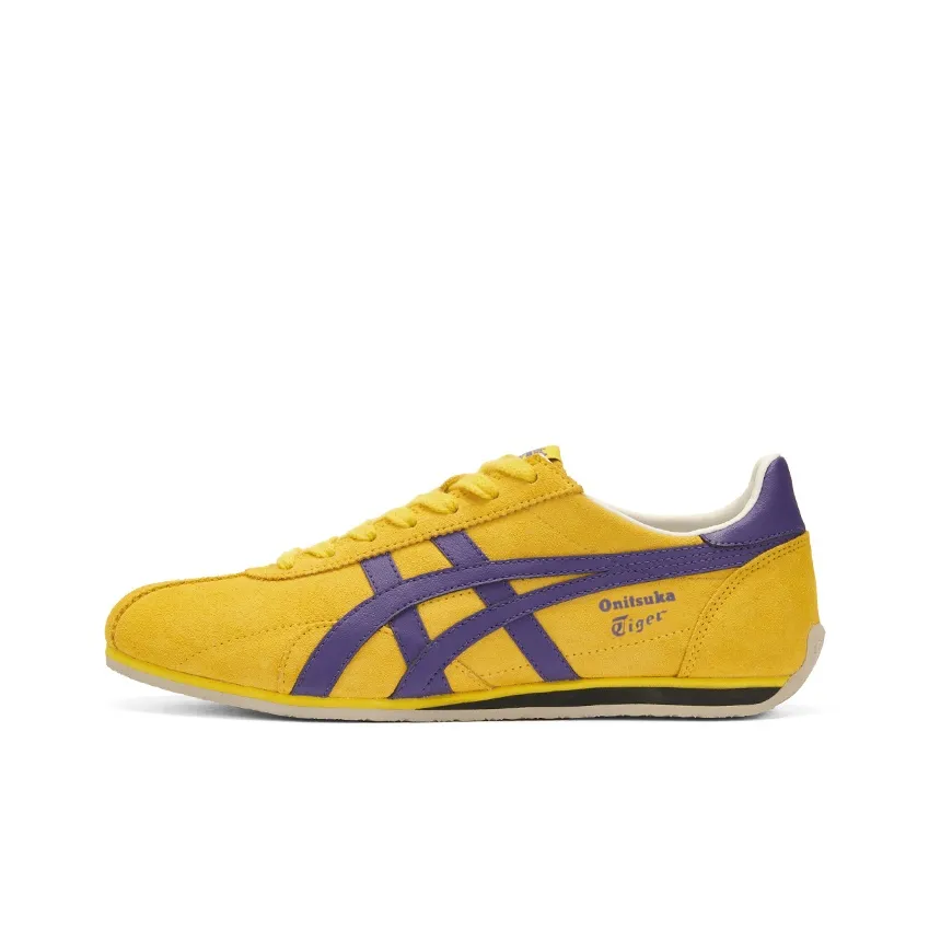 Onitsuka Tiger Runspark Устойчивый к истиранию Низкий Топ Casual Унисекс Желтый