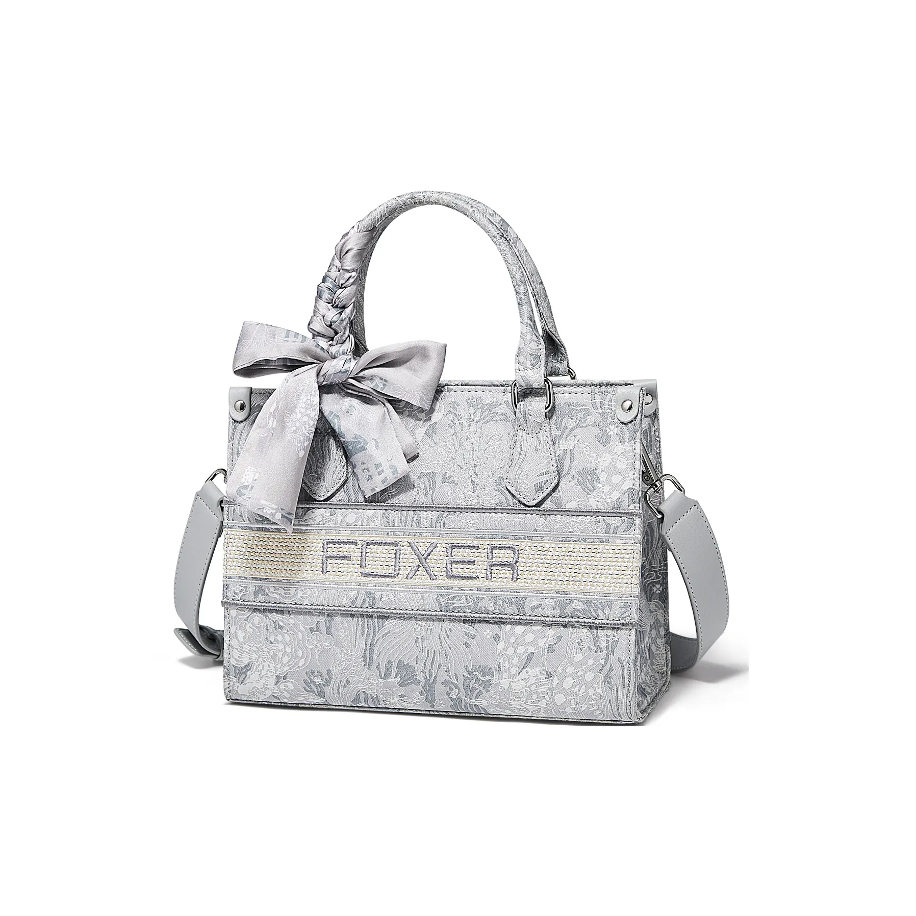 FOXER Synthetic Leather One Shoulder Handbag Tubas Women's Floating Light Fish Shadow
