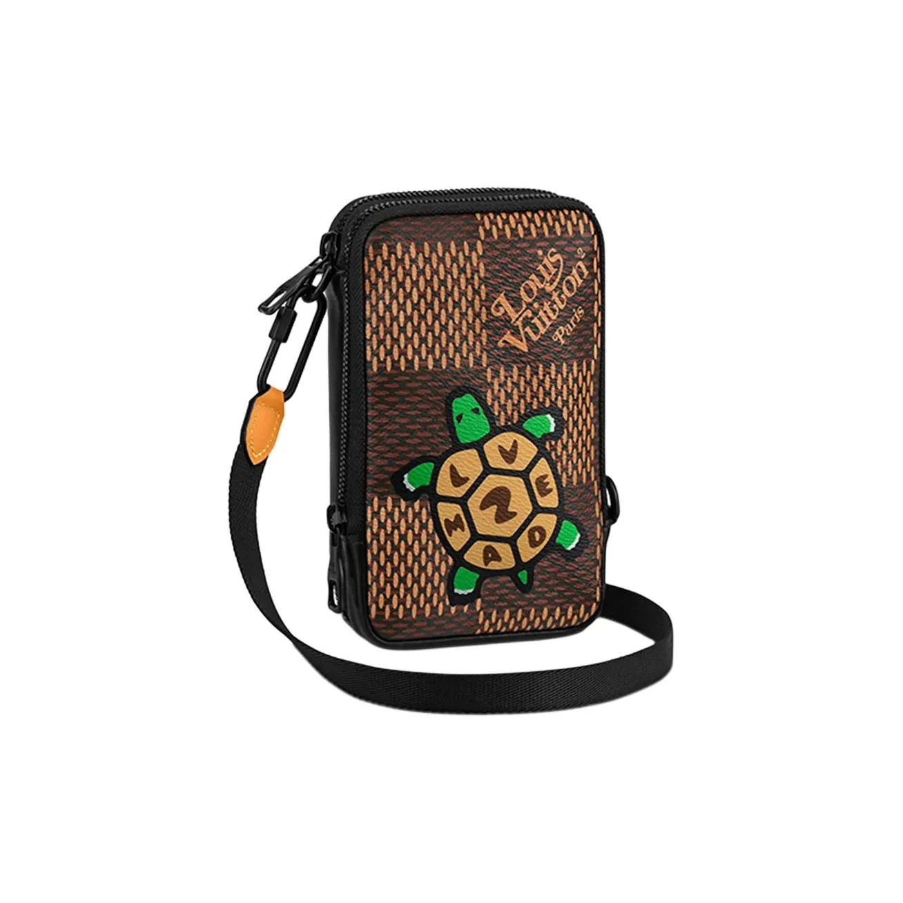 LOUIS VUITTON X NIGO Double Phone Pouch Unisex Brown