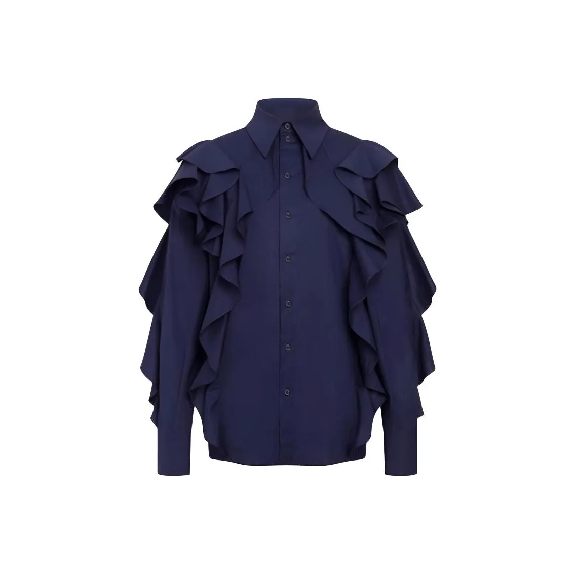 Leather Cat Темно-синие Женские Рубашки