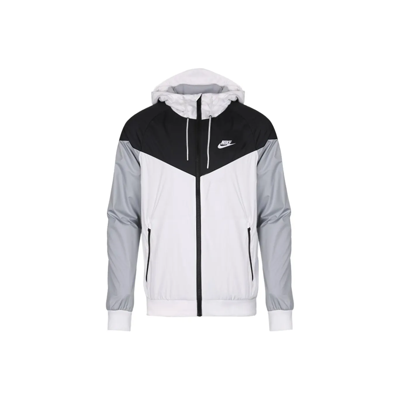 Nike WINDRUNNER Черный Белый Серебряный Мужские Куртки