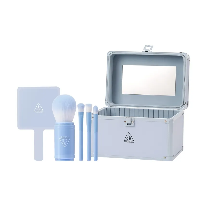 3CE Макияж Инструмент Набор Одежды Макияж Коробка Ручной Работы Зеркало Многофункциональная Кисть Трехкомпонентный Набор