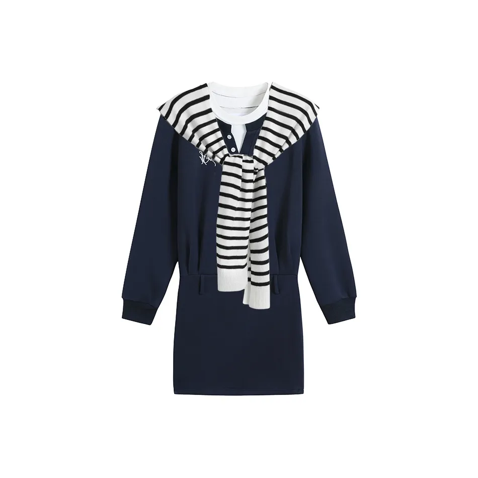 AURORA MUSE Длинное платье с длинными рукавами женское