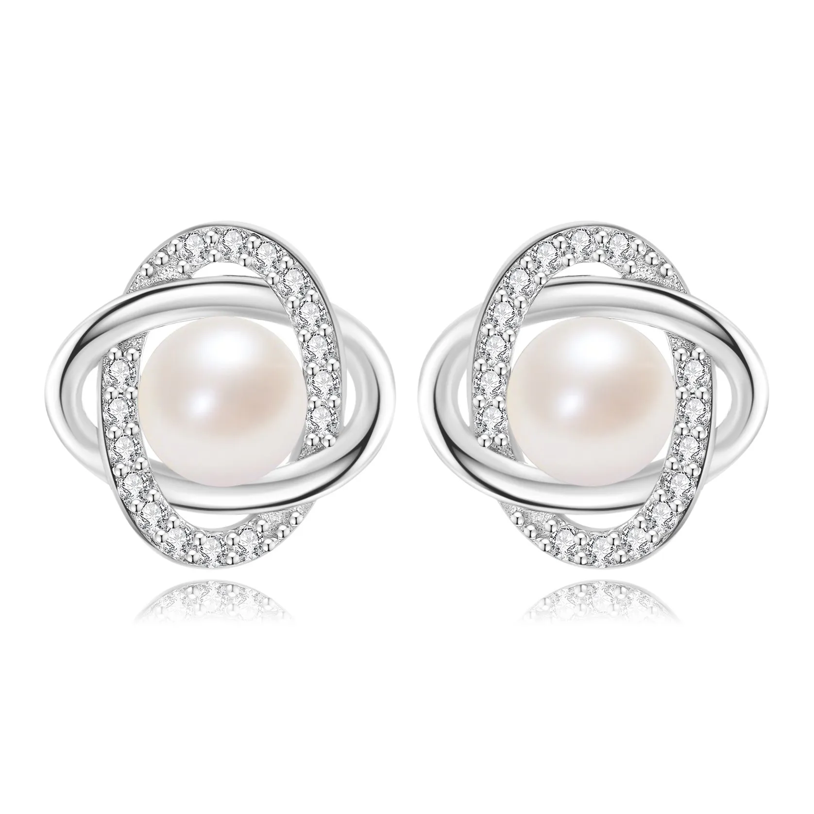 MOLADY 999 Fine Silver Stud Earrings Women's