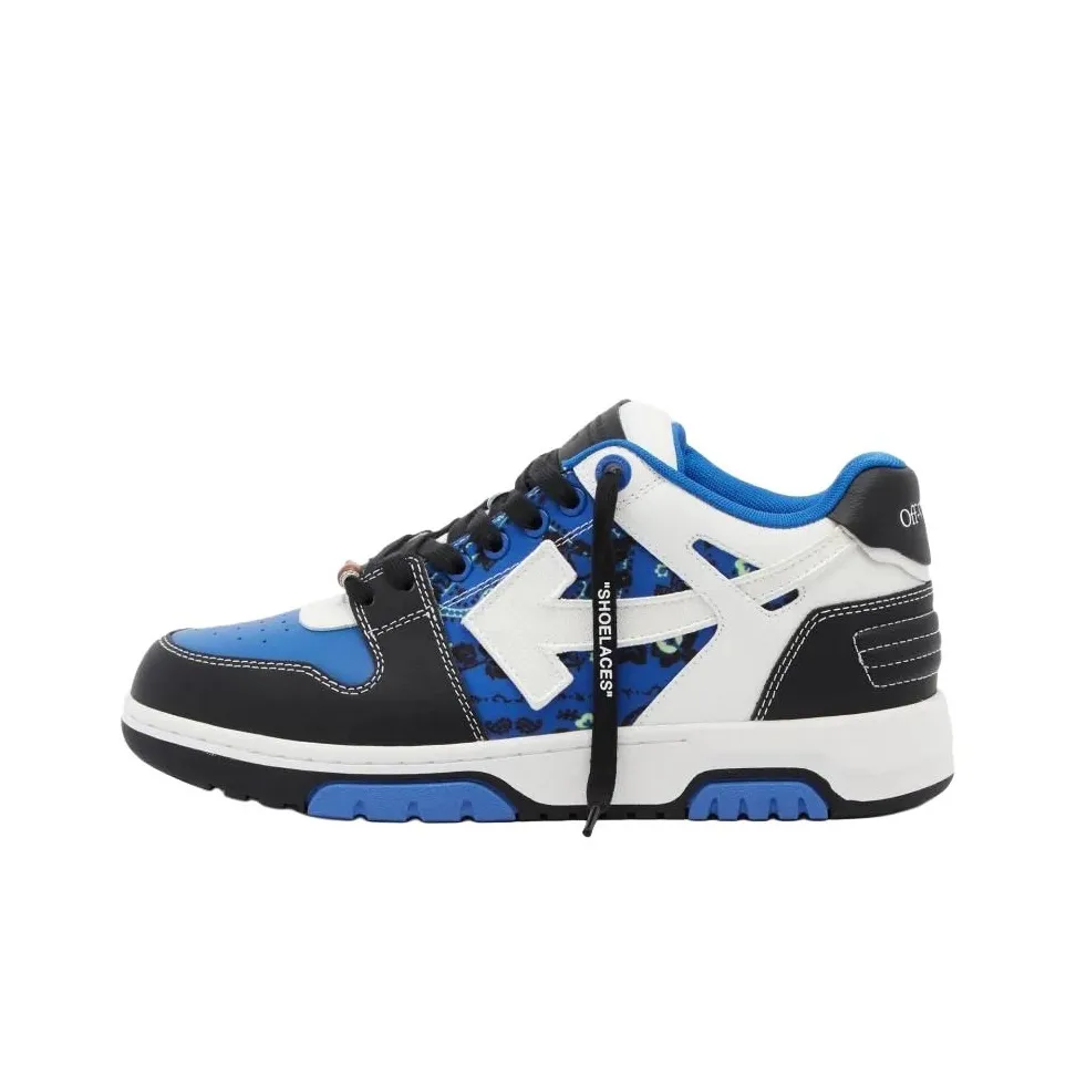 OFF WHITE Out Of Office 'OOO' Low Tops Blue Bandana