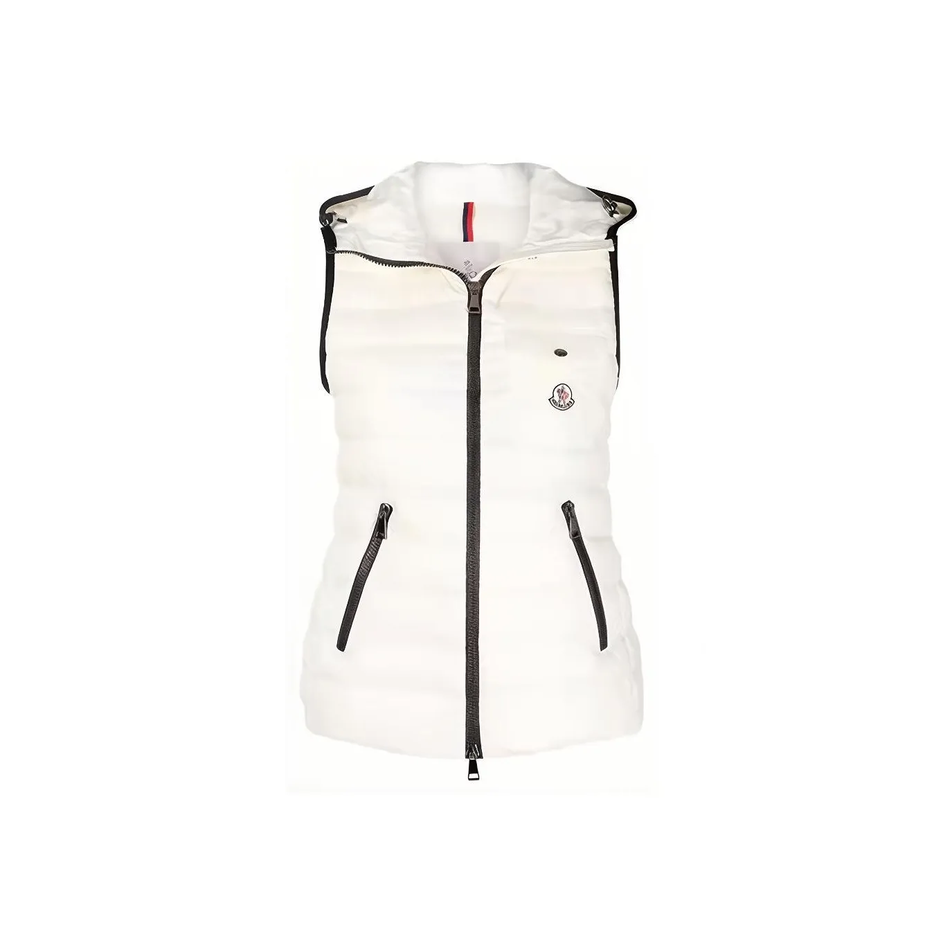 Moncler Glyco Zip Up Puffer Vest 'White'