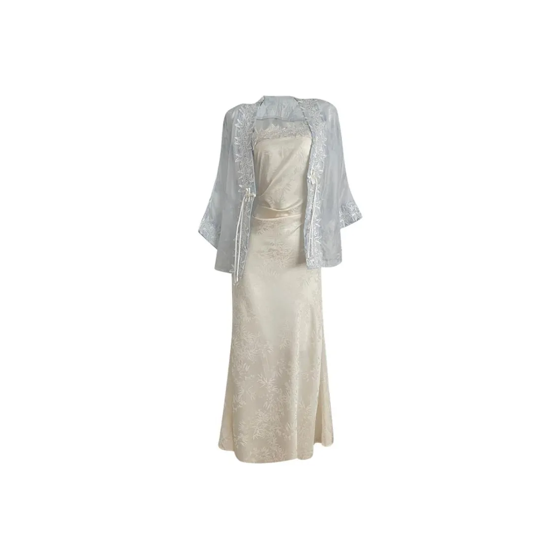 GORGEOUSIDEA Светло-синий кардиган + абрикосовая юбка женские комплекты с юбкой