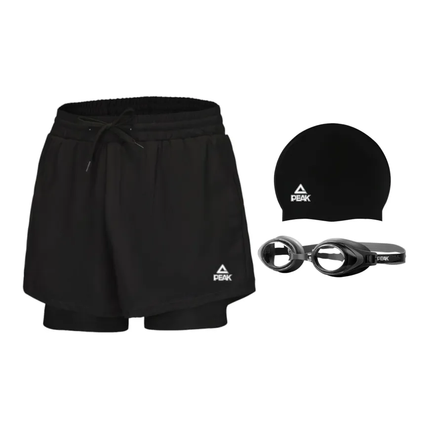 PEAK Swimming Sets Polyester Swimming Pool Men's Black