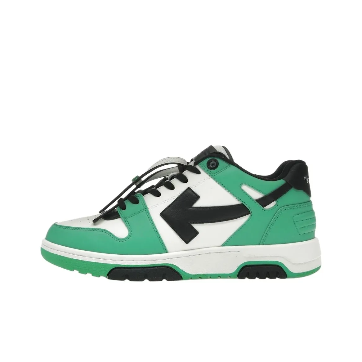 OFF WHITE Out Of Office 'OOO' Low Tops Green Black