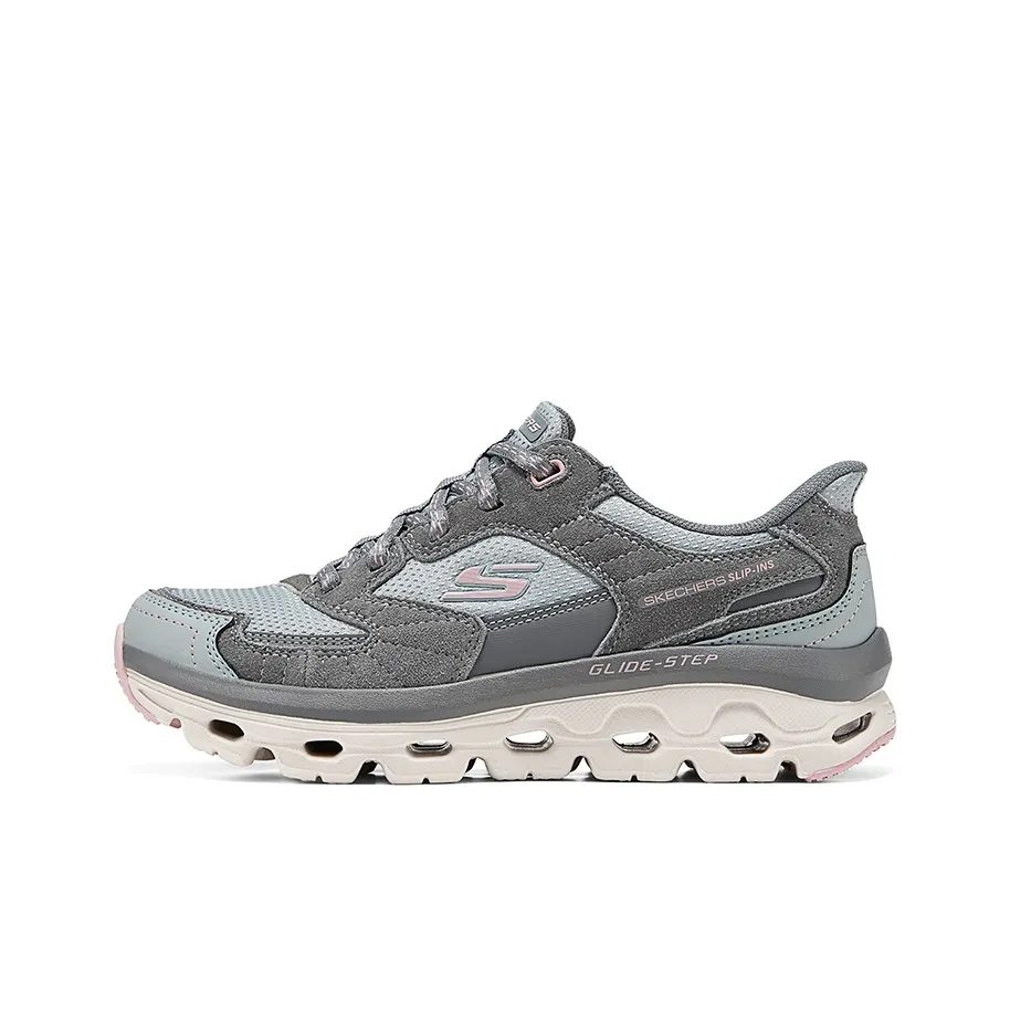 Skechers Glide Step Collection Low Top Casual Running Shoes Women's Gray