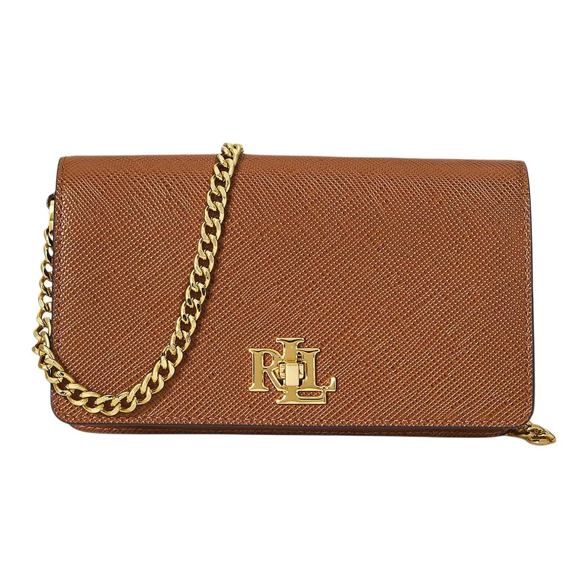 Polo Ralph Lauren Сумка через плечо из коровьей кожи Женская Коричневая Желтая