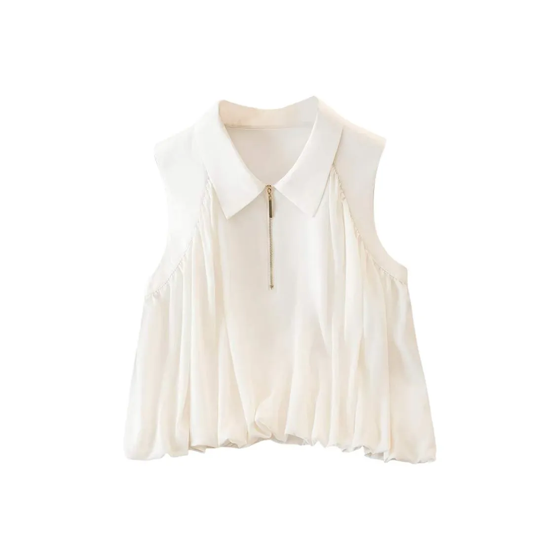 SIBAISHE Кремовый Белый Женская Рубашка